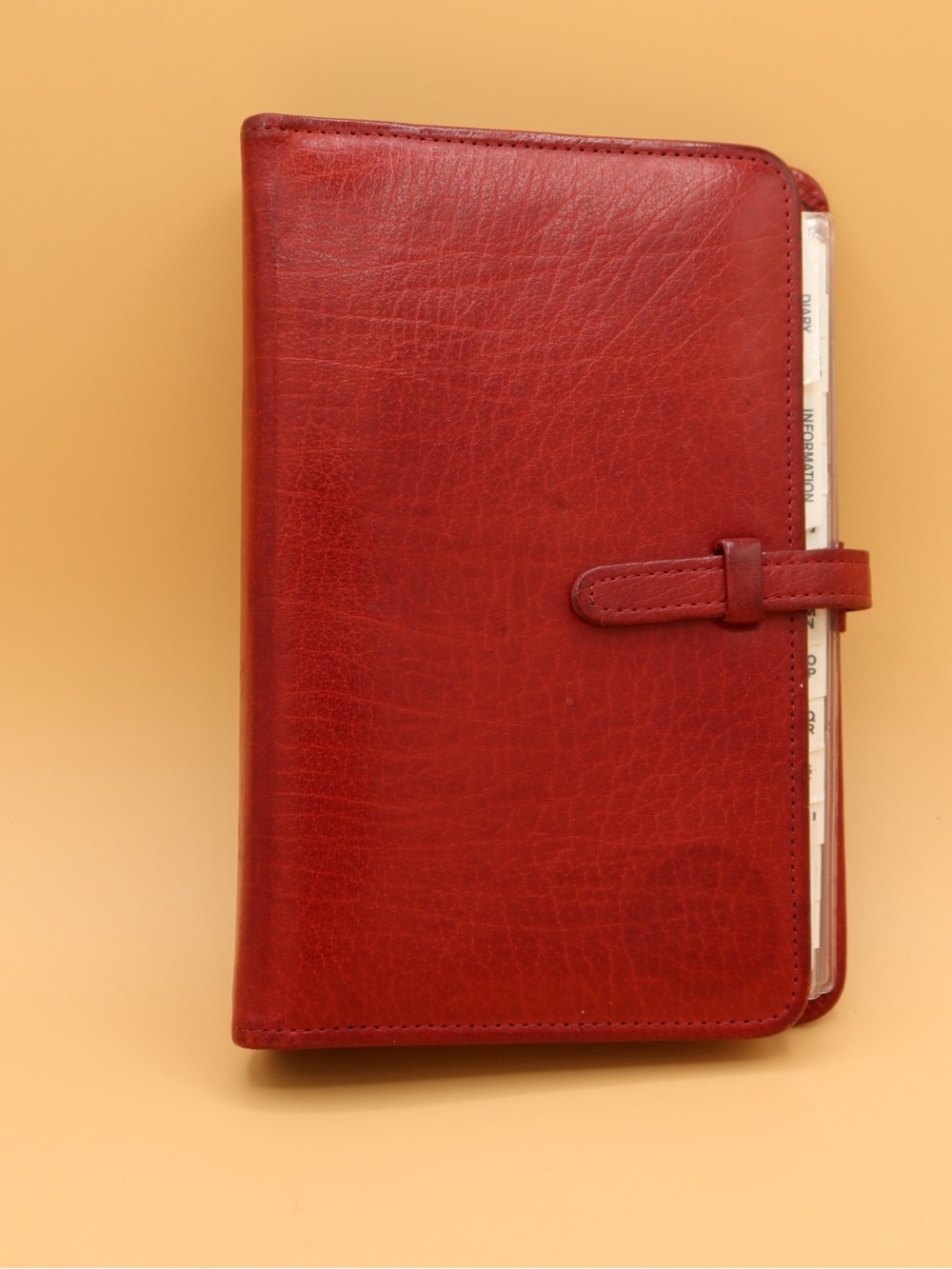 Vintage 1999 Coach Red Leather 6 Ring Agenda Planner Organizer Inserts